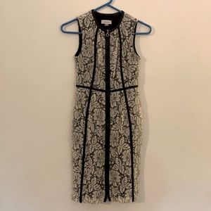 Black & cream lace Calvin Klein dress